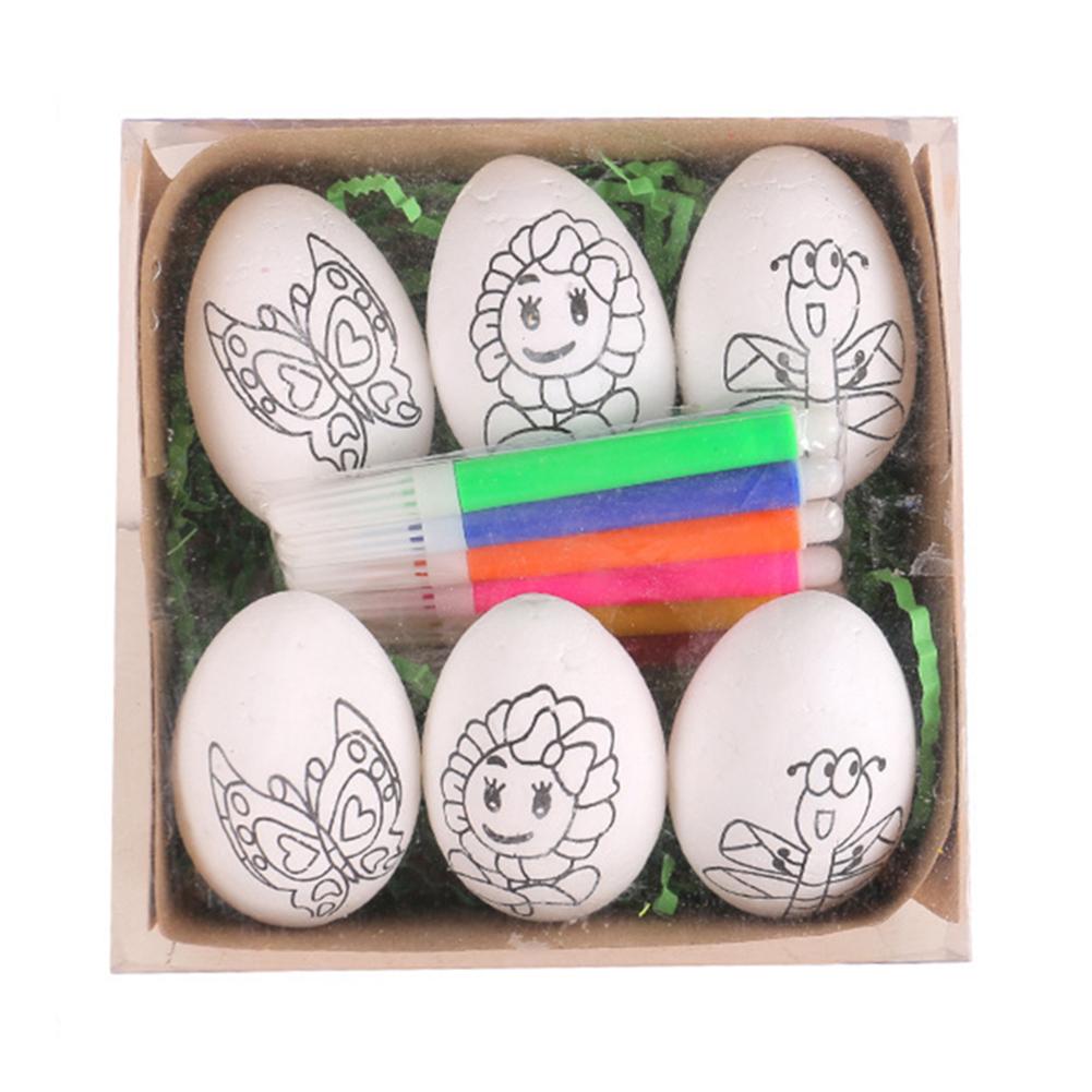 Набор для самостоятельной росписи пасхальных яиц из пенопласта Набор для самостоятельной росписи пасхальных яиц (Белая бабочка)